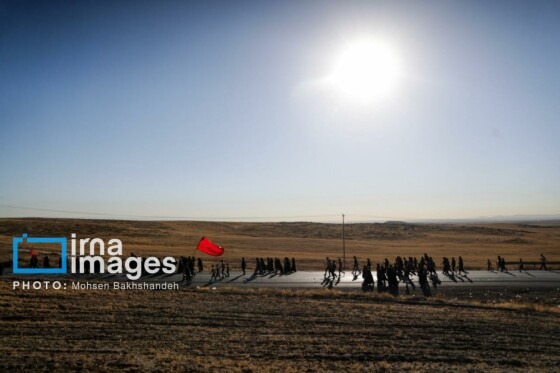 زائران پیاده در راه مشهد الرضا(ع)