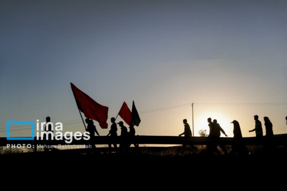 زائران پیاده در راه مشهد الرضا(ع)