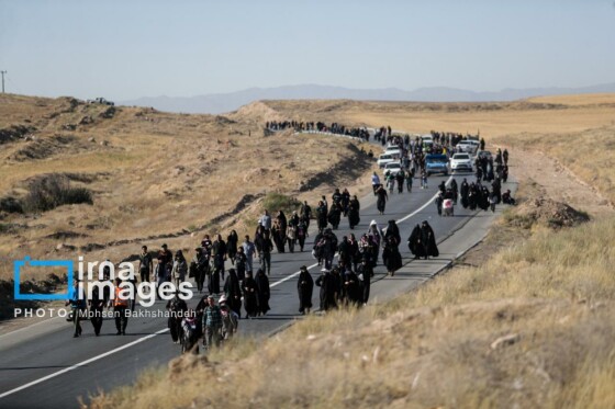 زائران پیاده در راه مشهد الرضا(ع)