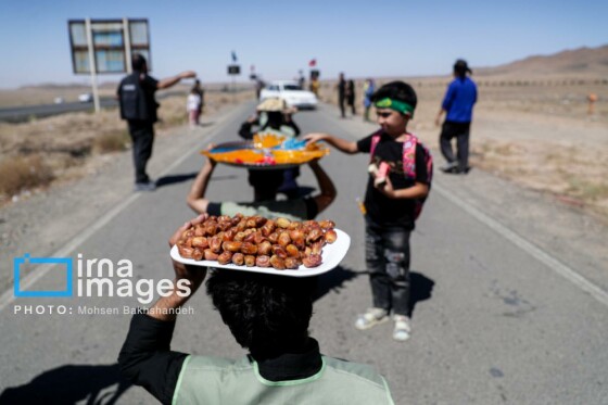 زائران پیاده در راه مشهد الرضا(ع)