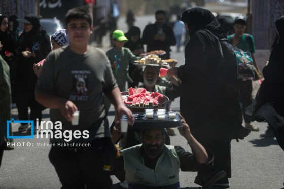 زائران پیاده در راه مشهد الرضا(ع)