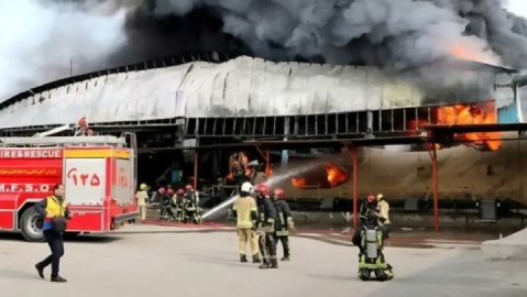 آتش‌سوزی در انبار رنگ بابل مهار شد