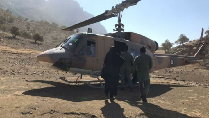 اعزام بالگرد برای مهار آتش‌سوزی «سیه‌چل» ایلام