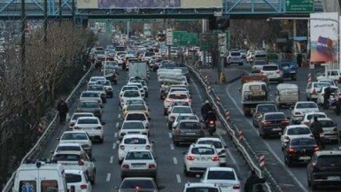 ترافیک صبحگاهی تهران در اولین روز از هفته
