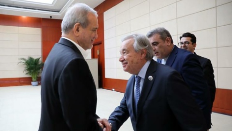 گزارش تصویری/ دیدار دبیرکل سازمان ملل متحد با رئیس جمهور