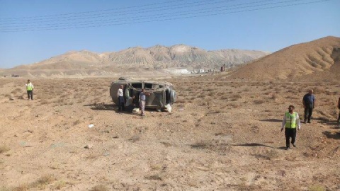 یک کشته در واژگونی خودرو در محور سمنان به فیروزکوه