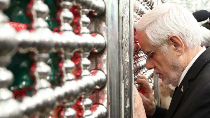 زیارت شامگاهی عارف در حرم حضرت عبدالعظیم حسنی(ع)