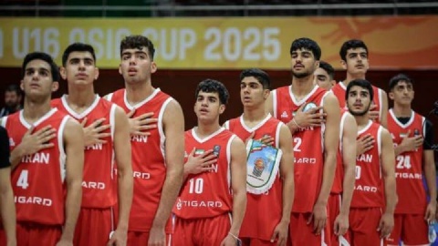 پیروزی دوم پسران زیر ۱۶ سال بسکتبال ایران به دست آمد