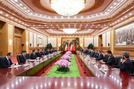 دیدار روسای جمهور ایران و چین