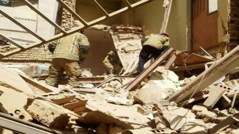 مرگ کارگر در ریزش ساختمان قدیمی