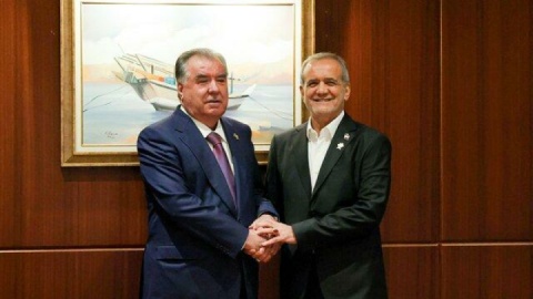 روسای جمهور ایران و تاجیکستان با یکدیگر دیدار کردند