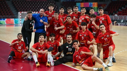 جشنواره گل پسران هندبال ایران برابر مالدیو