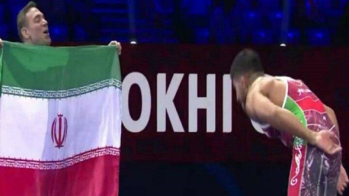 «پرچم ایران همیشه دراهتزاز، خداقوت پهلوانان»