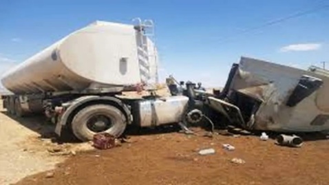۲ کشته در واژگونی تریلر تانکردار در محور زاغه