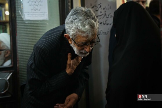 مراسم تشییع مرحومه فاطمه مصدقی راد والده شهید مجید حداد عادل