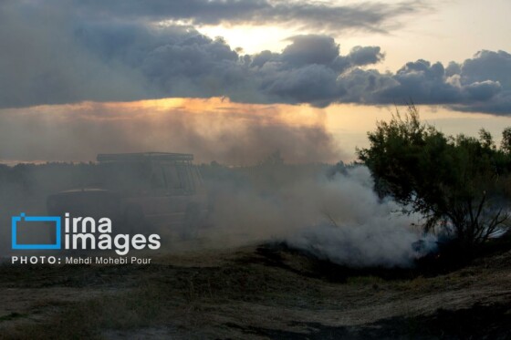 آتش سوزی در «تالاب میانکاله»