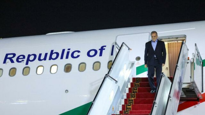 پزشکیان دقایقی پیش در بازگشت از نیویورک وارد تهران شد