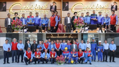 تقدیر از همکاران برتر واحد ایمنی و آتش‌نشانی پتروشیمی شهید تندگویان