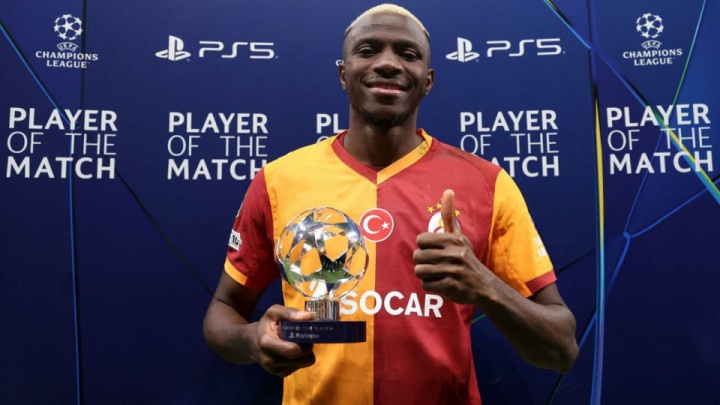 اوسیمن بهترین بازیکن دیدار گالاتاسارای - لیورپول