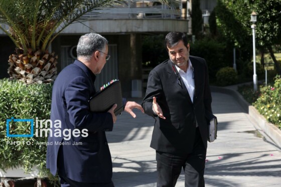 اعضای هیأت دولت در جمع خبرنگاران