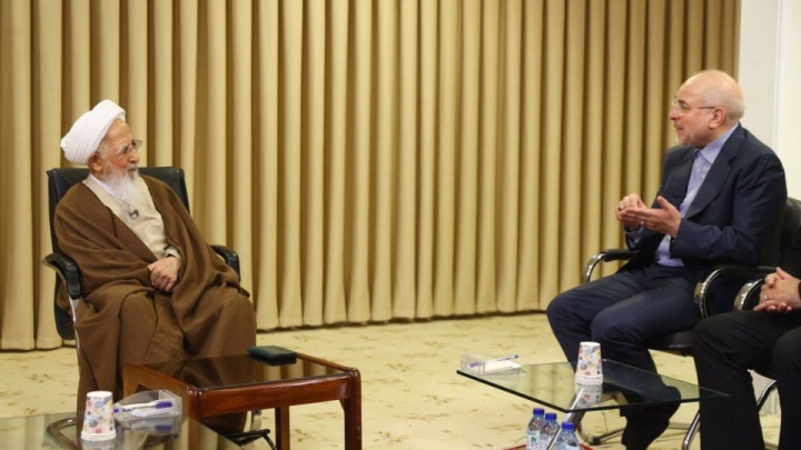 دیدار قالیباف با دو نفر از مراجع تقلید