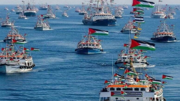 ناوگان الصمود: تا رفع کامل محاصره غزه عقب‌نشینی نمی‌کنیم