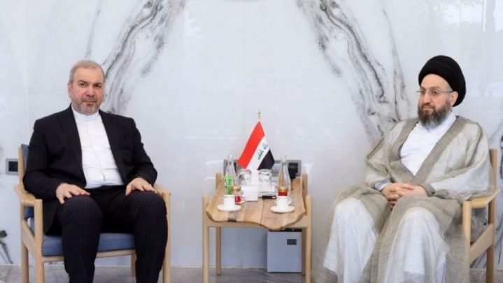 دیدار و گفت وگوی سید عمار حکیم و سفیر ایران