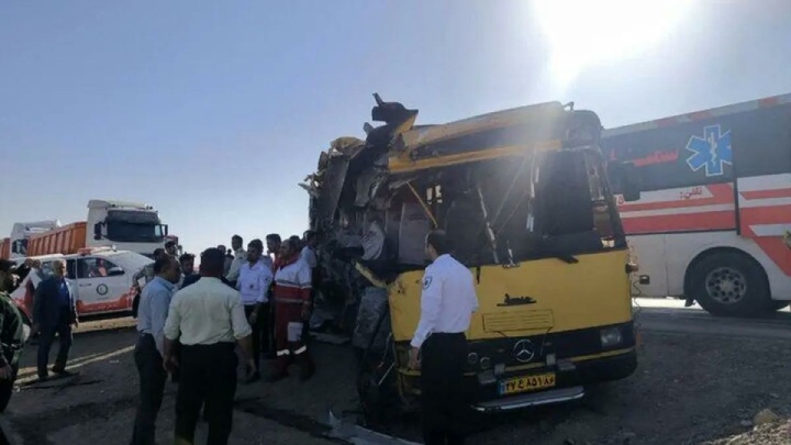 مرگ سومین مصدوم حادثه تصادف اتوبوس دانشجویان در سمنان