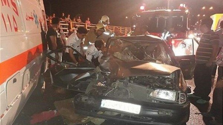 برخورد مرگبار پراید با کارگران در اتوبان زین‌الدین