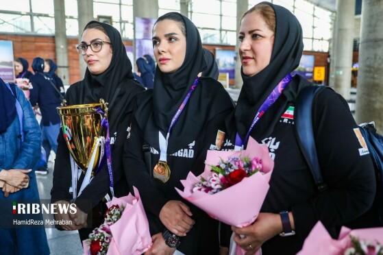 مراسم استقبال از تیم ملی والیبال بانوان ایران