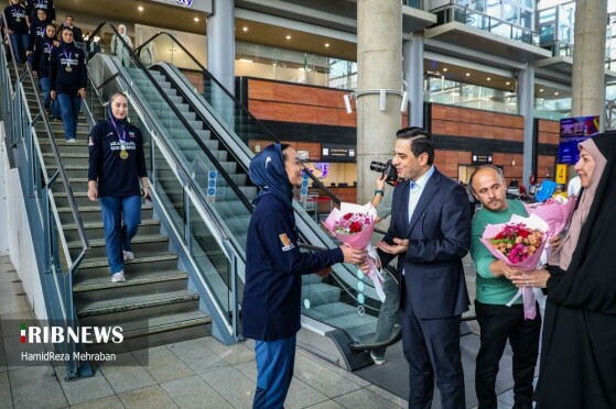 مراسم استقبال از تیم ملی والیبال بانوان ایران