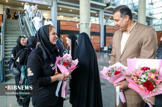 مراسم استقبال از تیم ملی والیبال بانوان ایران