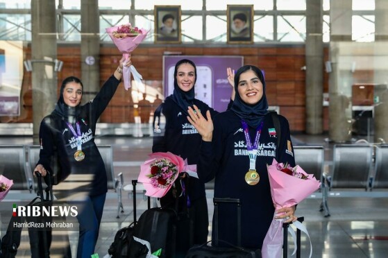 مراسم استقبال از تیم ملی والیبال بانوان ایران