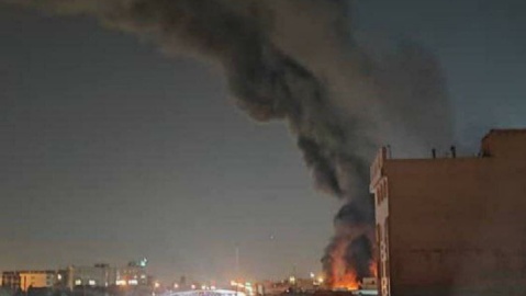 آتشسوزی در خیابان دماوند تهران