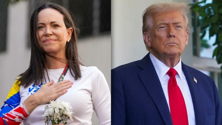 قدردانی اپوزیسیون ونزوئلا از ترامپ؛ ماچادو جایزه نوبل را به ترامپ تقدیم کرد