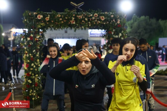 مراسم بدرقه ورزشکاران اعزامی به بحرین و عربستان