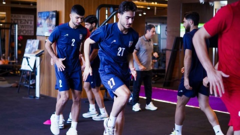 تمرین سبک ملی‌پوشان فوتبال قبل از بازی با تانزانیا