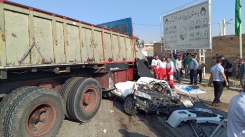 جان باختن ۵ پزشک و دستیار در تصادف محور فسا–داراب