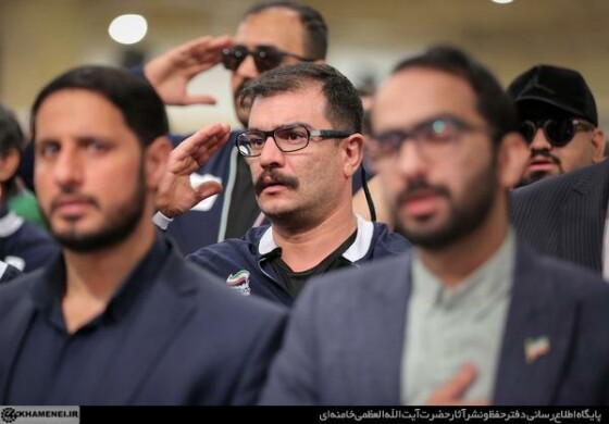 سلام نظامی ورزشکاران در دیدار  با رهبر انقلاب