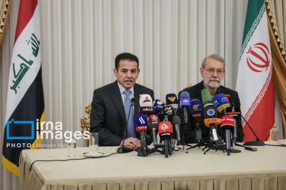 کنفرانس مشترک مطبوعاتی دبیر شورای عالی امنیت ملی و مشاور امنیت ملی عراق