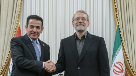 گزارش تصویری/ کنفرانس مشترک مطبوعاتی دبیر شورای عالی امنیت ملی و مشاور امنیت ملی عراق