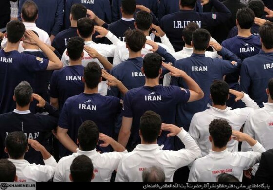 سلام نظامی ورزشکاران در دیدار  با رهبر انقلاب