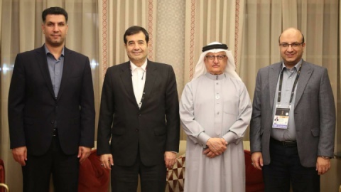 فیلم / ورود احمد دنیامالی وزیر ورزش و جوانان به سالن افتتاحیه بازی های آسیایی ۲۰۲۵ جوانان بحرین