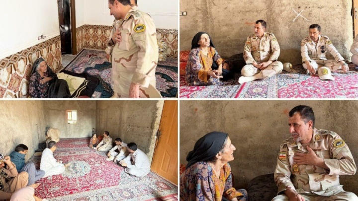 دیدار و دلجویی جانشین فرمانده مرزبانی استان از خانواده بانوی حادثه‌دیده در پایانه مرزی میلک