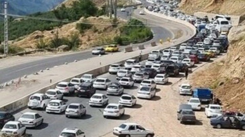 ترافیک سنگین در آزادراه تهران - شمال