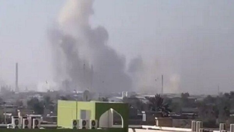 فیلم / انفجار در مقر الحشد الشعبی در جنوب بغداد