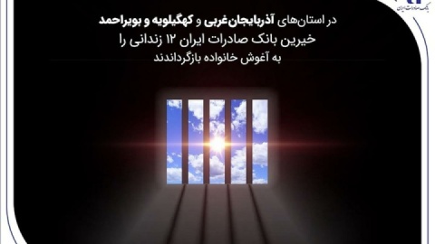 خیرین بانک صادرات ایران ۱۲ زندانی را به آغوش خانواده بازگرداندند