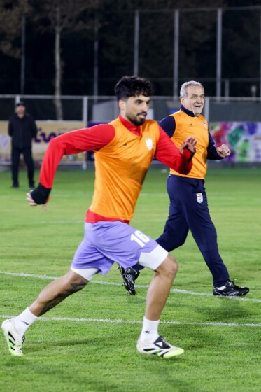 دیدار با بازیکنان و کادر فنی تیم ملی فوتبال