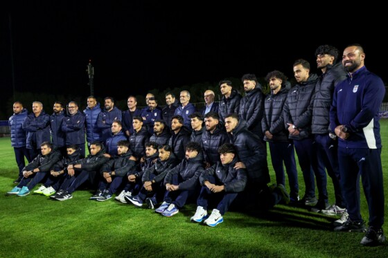 دیدار با بازیکنان و کادر فنی تیم ملی فوتبال