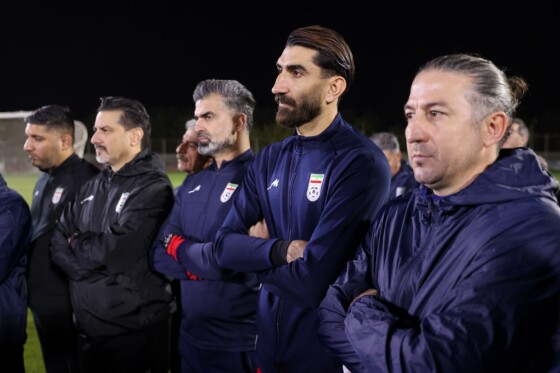 دیدار با بازیکنان و کادر فنی تیم ملی فوتبال